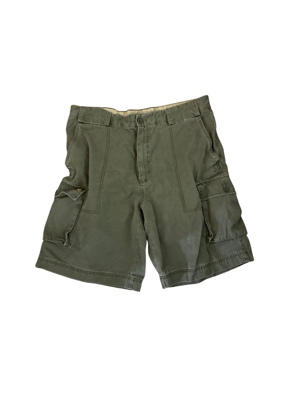 IZOD Cargo Shorts Utility Outdoor Cotton Olive Green 38